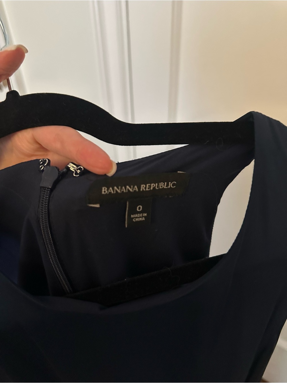 Banana Republic Navy and Cream Maxi Evening Dress - Picture 6 of 6